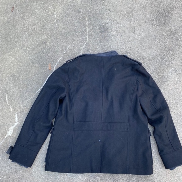 Guess Wool Double Breasted Military Pea Coat Polo Ralph Lauren J Crew Boss CK - Picture 4 of 5